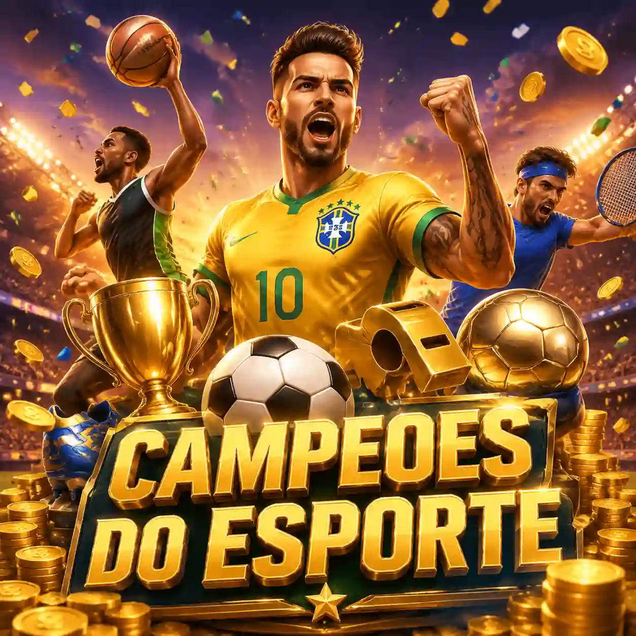 Estádio iluminado à noite representando apostas esportivas